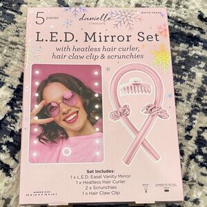 Danielle Creations Pink LED Mirror Set for Kids
